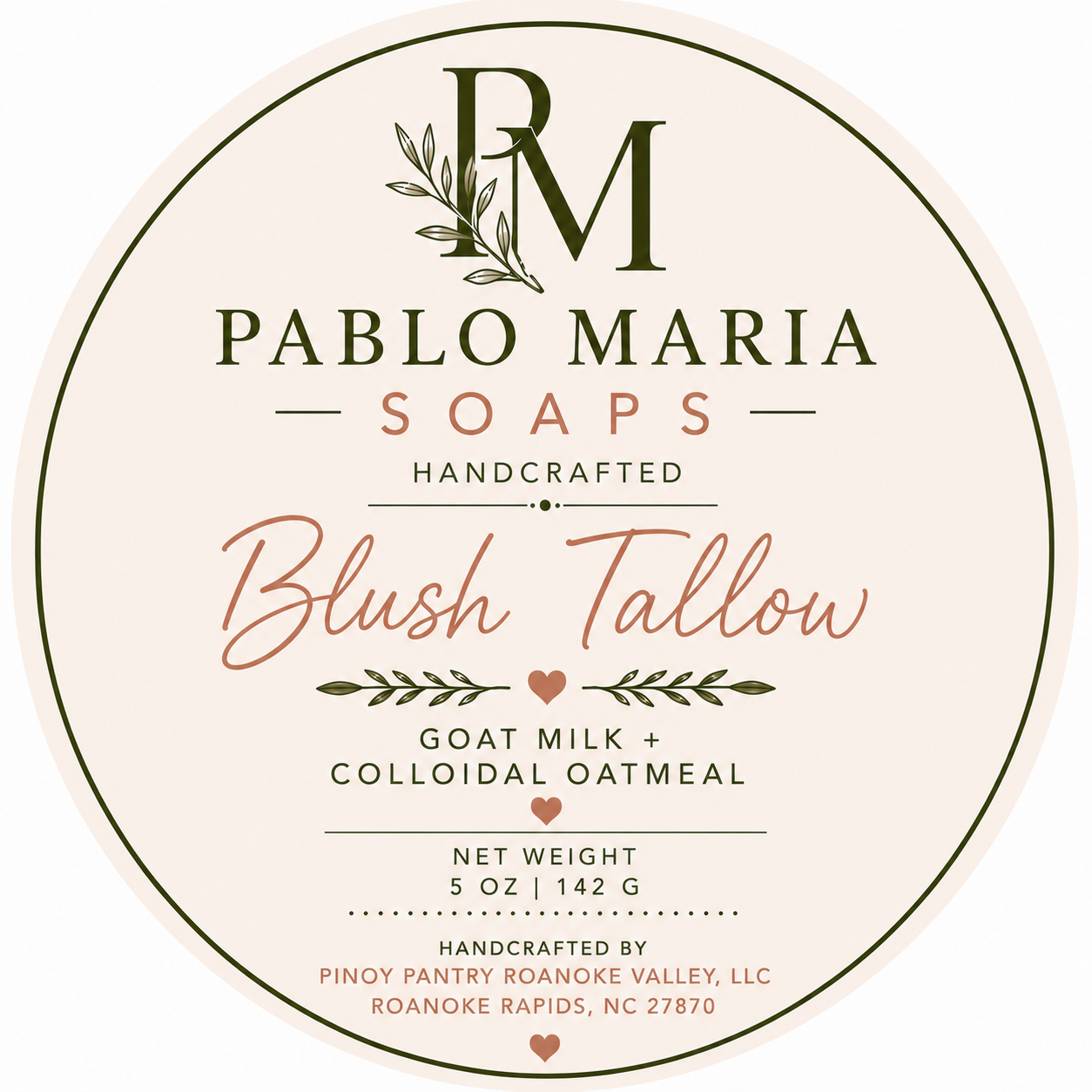 Blush Tallow™ Goat Milk & Colloidal Oatmeal Soap